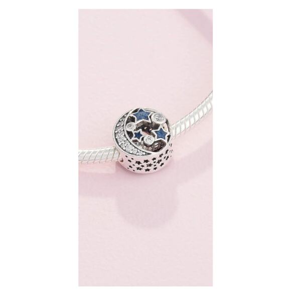 Pandora Shimmering Midnight Blue Enamel Vintage Night Sky - Picture 3 of 3